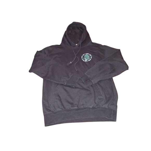 Black Weed Hoodie Dont Worry Dont Cry Get High Size M Graphic Bud - Picture 6 of 6